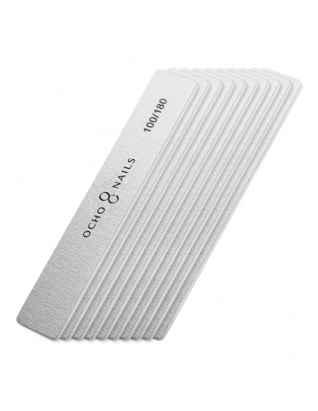 Ocho Nails wide straight file 100/180 10 pcs.