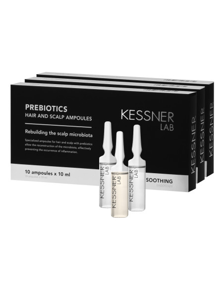 Set of Kessner Lab ampoules: Prebiotic, Moisturising, Caffeine