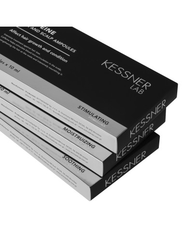 Set of Kessner Lab ampoules: Prebiotic, Moisturising, Caffeine
