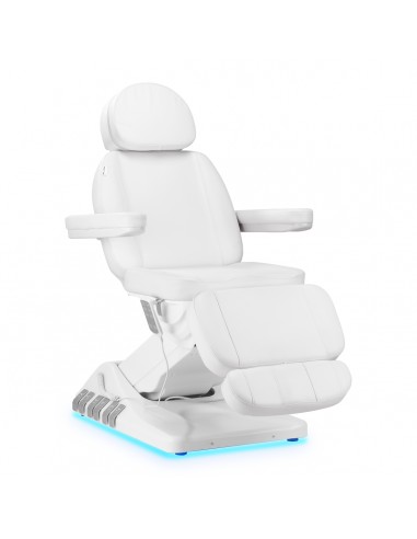 Electric cosmetic chair SILLON Luxury 3 motors white foot control