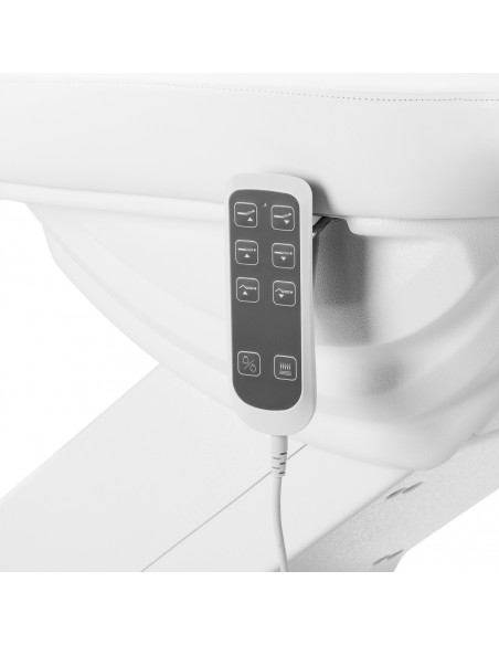 Electric cosmetic chair SILLON Luxury 3 motors white foot control