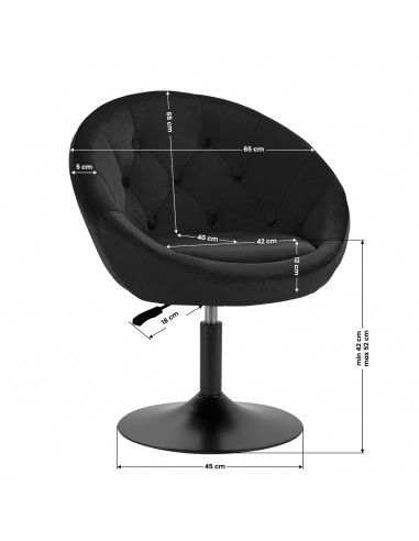 4Rico swivel chair QS-BL12G black