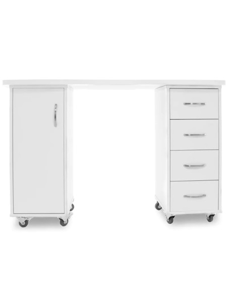 Desk 2027 white two cabinets 