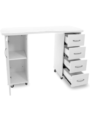 Desk 2027 white two cabinets 
