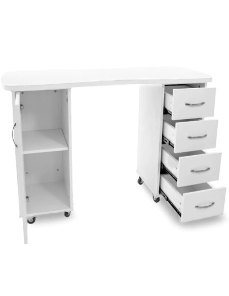 Desk 2027 white two cabinets 