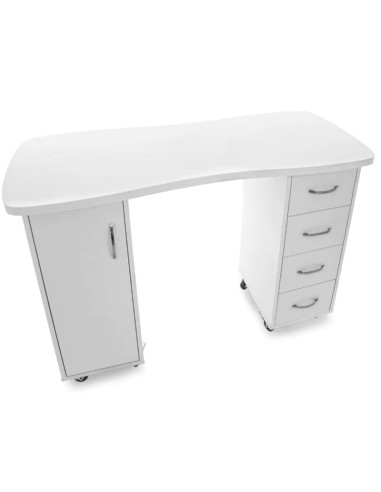 Desk 2027 white two cabinets 