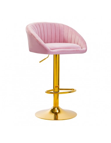 4Rico Bar Hocker QS-B16G pink velvet