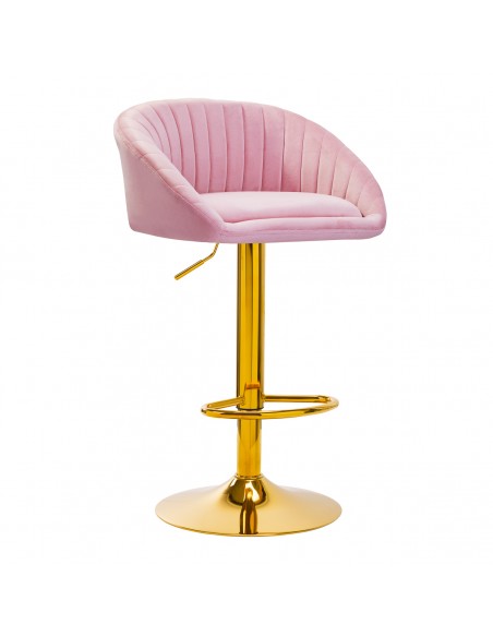 4Rico Bar Hocker QS-B16G pink velvet