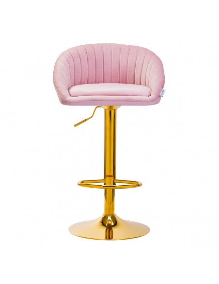 4Rico Bar Hocker QS-B16G pink velvet