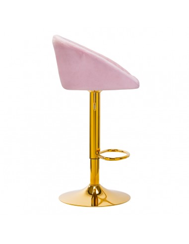 4Rico Bar Hocker QS-B16G pink velvet