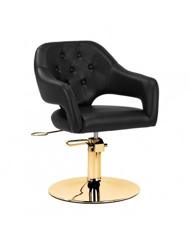 Hairdressing chair Gabbiano Parma Gold Black