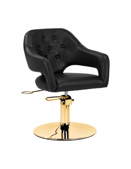 Hairdressing chair Gabbiano Parma Gold Black