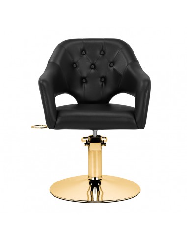 Hairdressing chair Gabbiano Parma Gold Black