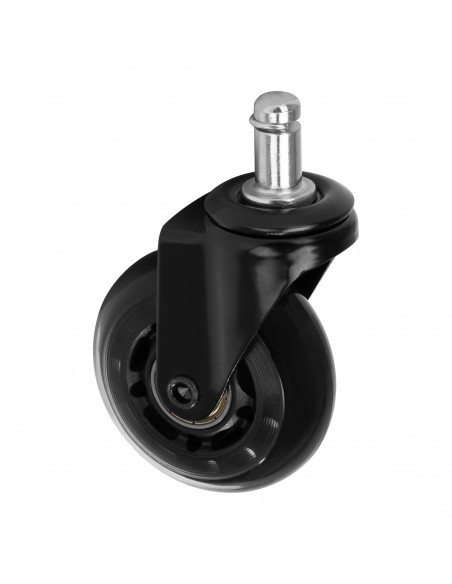 Roll Speed stool wheel black press-on set of 5 pieces