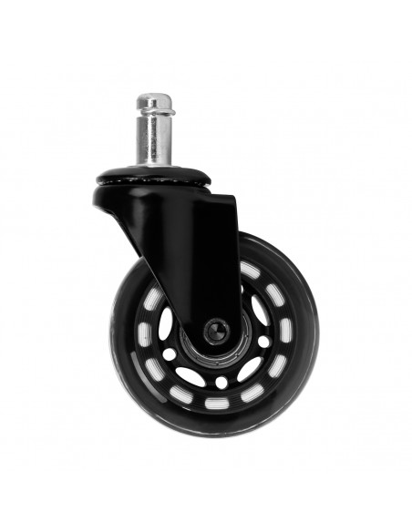 Roll Speed stool wheel black press-on set of 5 pieces