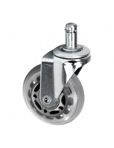 Roll Speed silver press-on stool wheel set of 5 pieces