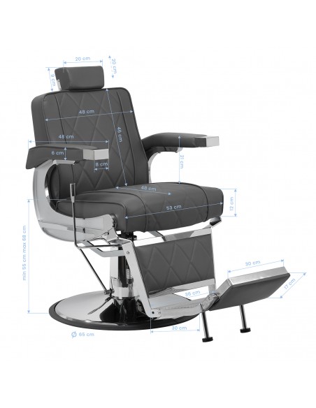 Hair System barber chair BM88066 grey