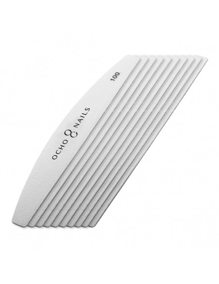 Ocho Nails replacement papers for half-moon metal file. 100 10 pcs.