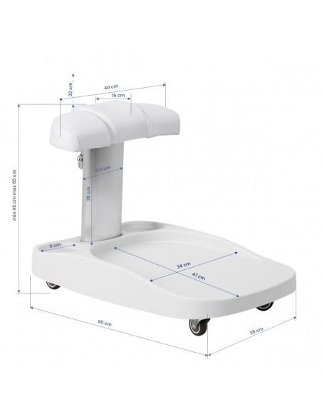 Azzurro paddling pool trolley white