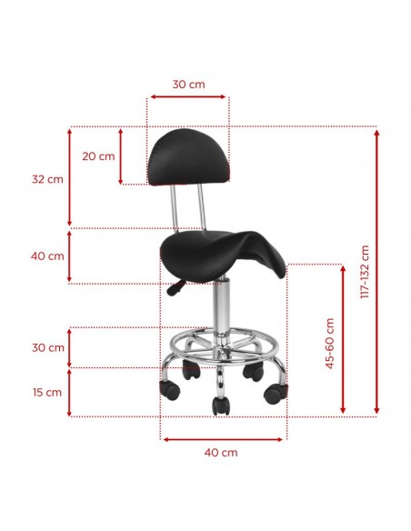 Cosmetic stool 6001 black