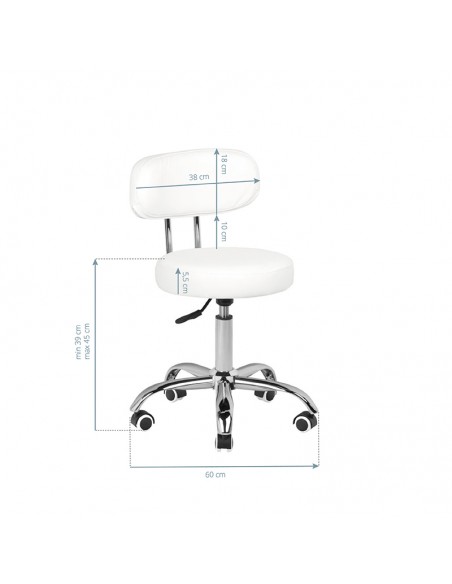 Cosmetic stool for pedicure a-007 white