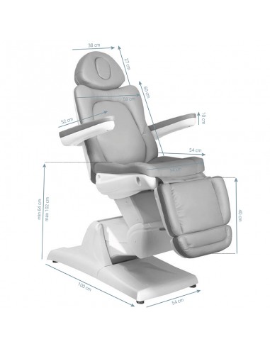 Electric cosmetic chair azzurro 870 3 strong Gray