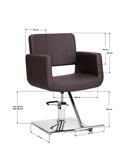 Gabbiano Helsinki brown hairdressing chair