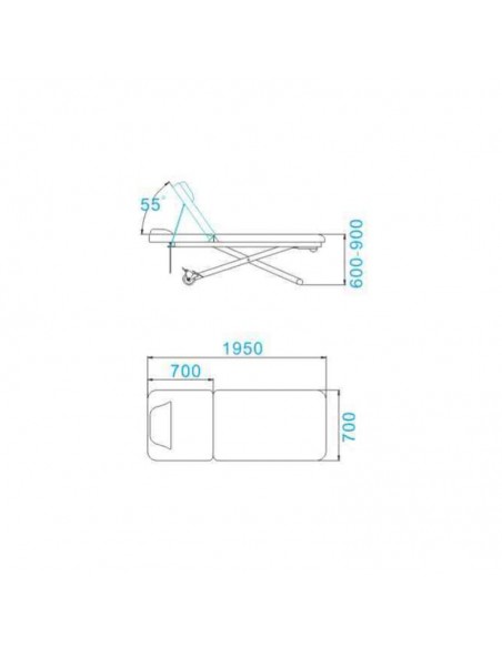 Electric bed massage azzurro 329e 1 pot. White