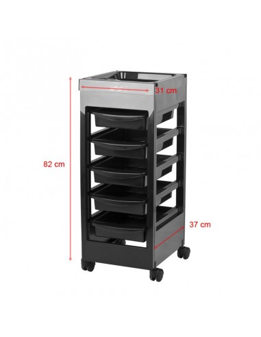 Gabbiano hairdressing trolley 048A black