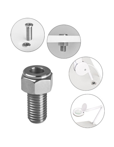 Inox tube magnifier lamp holder