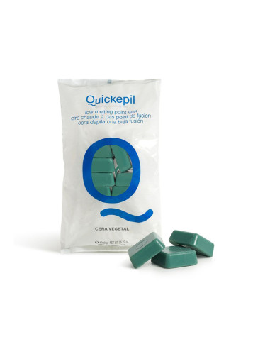 Quickepil depilatory wax hard without streak for vegetal depilation 1 kg green