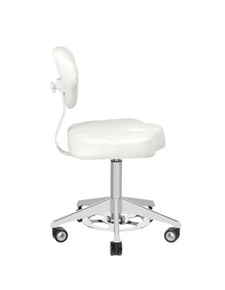 Azzurro 156f bump-up white cosmetic stool