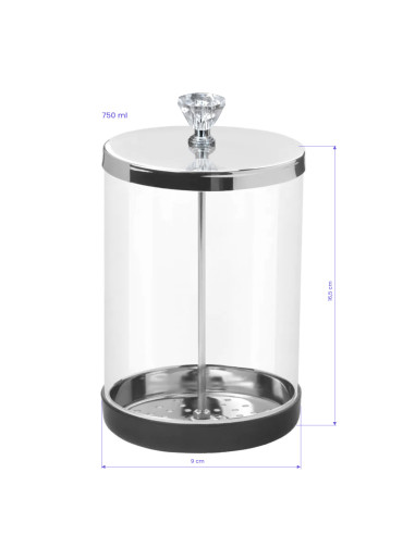 Glass container for disinfecting tools 750ml