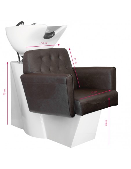 Gabbiano Hamburg hair wash unit brown  