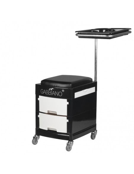Helper - pedicure stool 16 plus black / white