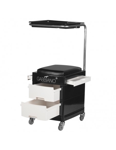 Helper - pedicure stool 16 plus black / white