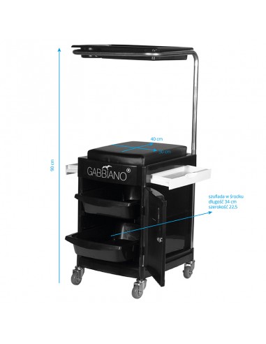 Helper - 23 plus black pedicure stool