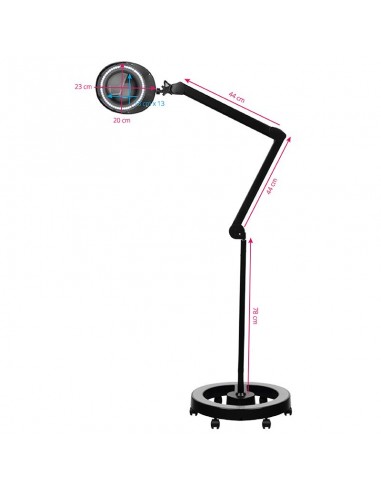 Elegante 6025 60 LED SMD 5D Black magnifier lamp with a tripod