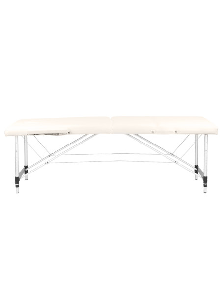 Folding massage table, aluminum comfort, 2-section cream
