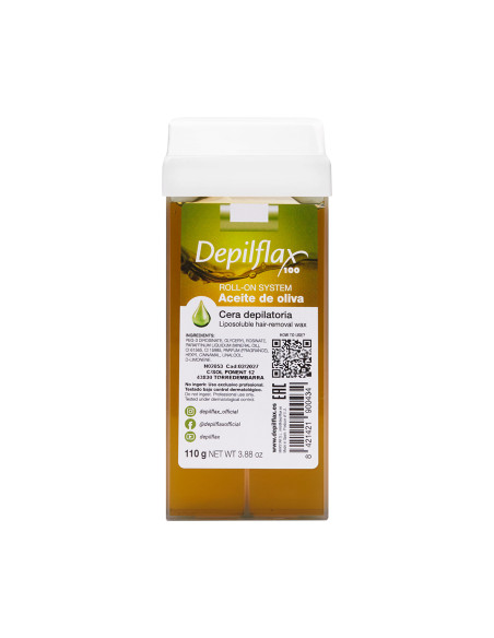 Depilflax 100 depilatory wax roll olive 110g