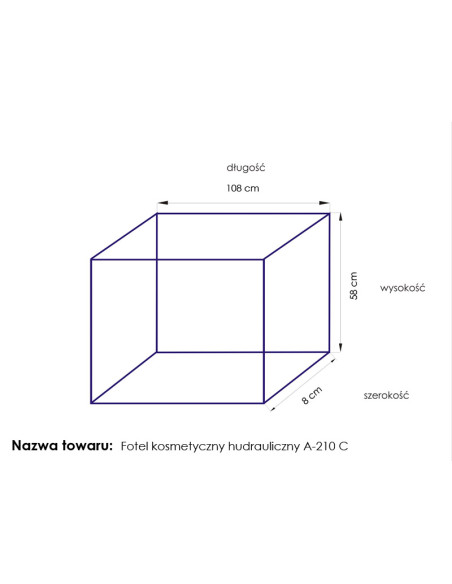 Cosmetic chair hyd. a 210c pedi white