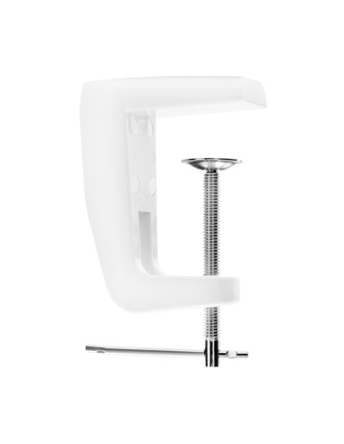 White magnifier lamp table top holder