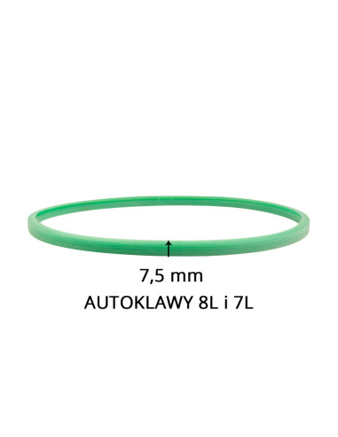 Silicone gasket for autoclaves wax 7l and 8l green 7.5 mm