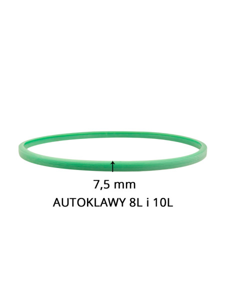 Silicone gasket for autoclaves wax 10l and 12l green 7.5mm