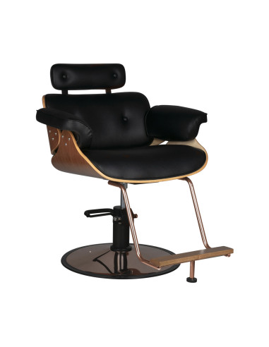Gabbiano hairdressing chair florence black walnut