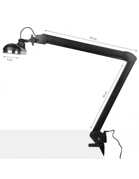 Elegant LED workshop lamp 801 l with a vice reg. black light intensity