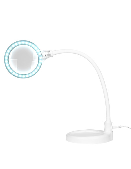 Elegant 2014-2r 30 led magnifier lamp smd 5d with a stand and a clip on the desk