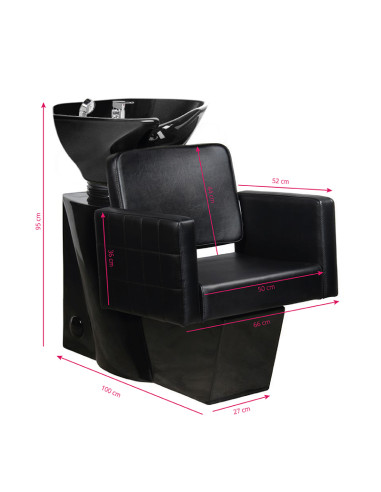 Gabbiano wash unit ankara black / black bowl