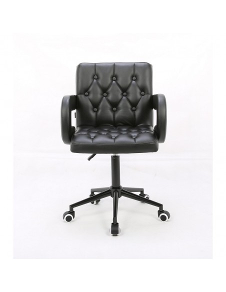Hroove Salon Chair On Wheels Black BFHR8404K Bella Furniture Ireland