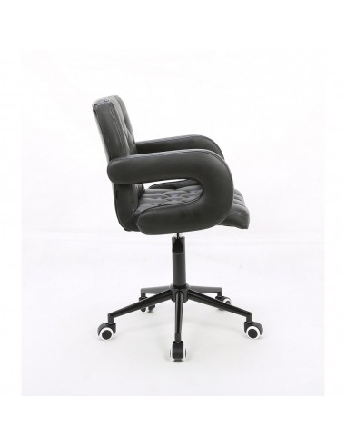 Hroove Salon Chair On Wheels Black BFHR8404K Bella Furniture Ireland